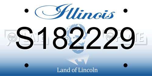 S182229 Illinois License Plate