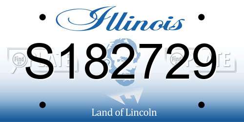 S182729 Illinois License Plate