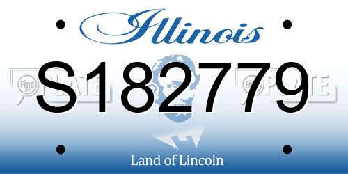 S182779 Illinois License Plate