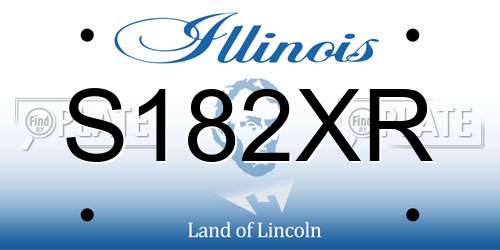 S182XR Illinois License Plate