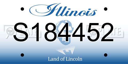S184452 Illinois License Plate