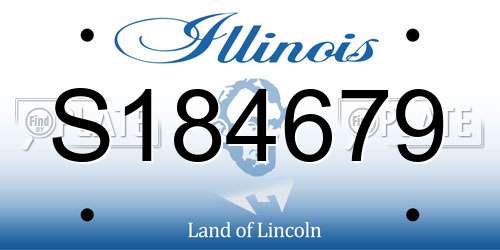 S184679 Illinois License Plate