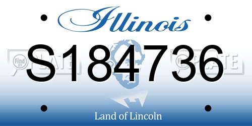 S184736 Illinois License Plate