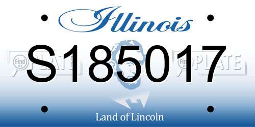 S185017 Illinois License Plate