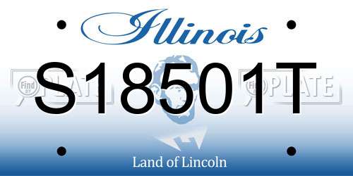 S18501T Illinois License Plate