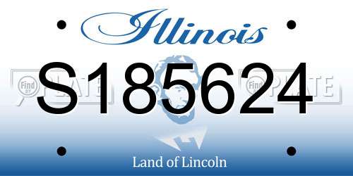 S185624 Illinois License Plate