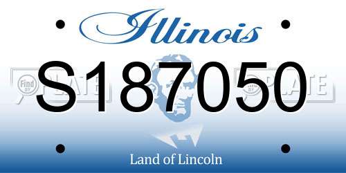 S187050 Illinois License Plate