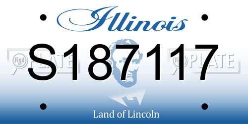 S187117 Illinois License Plate
