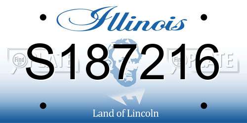 S187216 Illinois License Plate