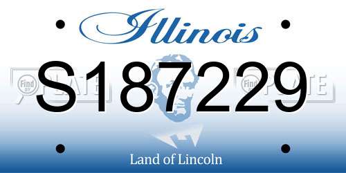 S187229 Illinois License Plate