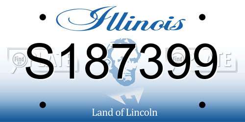 S187399 Illinois License Plate