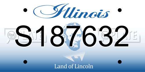 S187632 Illinois License Plate