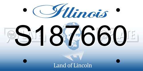 S187660 Illinois License Plate