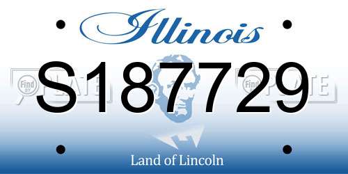S187729 Illinois License Plate