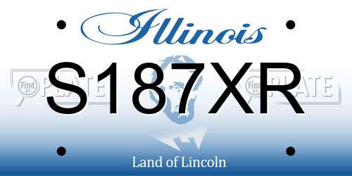 S187XR Illinois License Plate