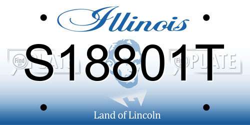 S18801T Illinois License Plate
