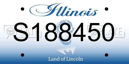 S188450 Illinois License Plate