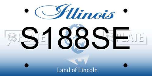 S188SE Illinois License Plate