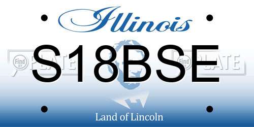 S18BSE Illinois License Plate