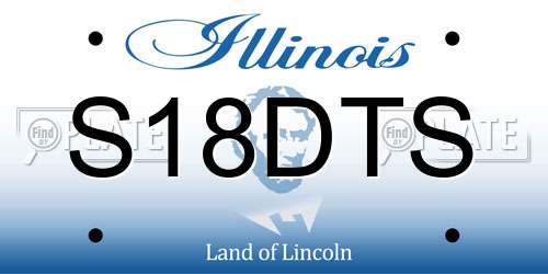 S18DTS Illinois License Plate