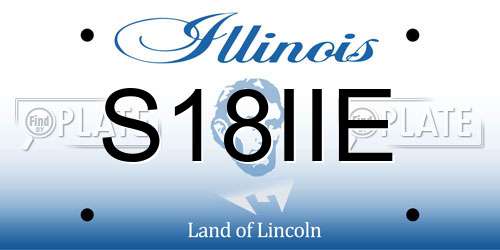S18IIE Illinois License Plate