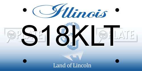 S18KLT Illinois License Plate