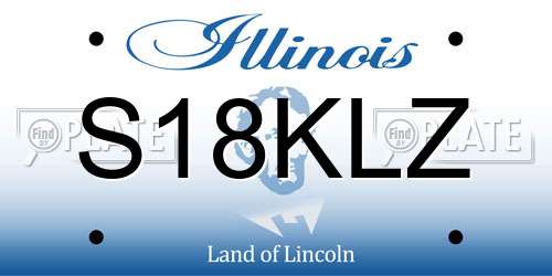 S18KLZ Illinois License Plate