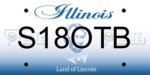 S18OTB Illinois License Plate