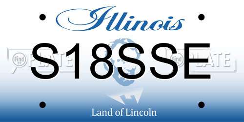 S18SSE Illinois License Plate