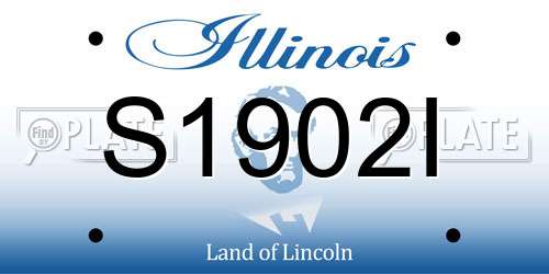 S1902I Illinois License Plate