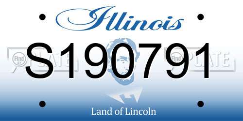 S190791 Illinois License Plate