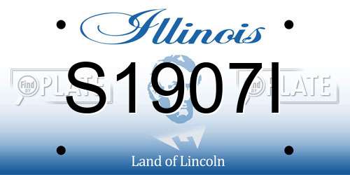 S1907I Illinois License Plate