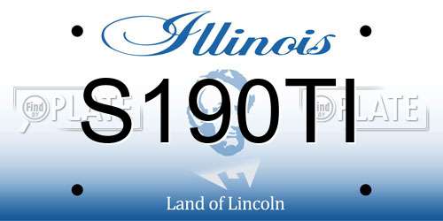 S190TI Illinois License Plate