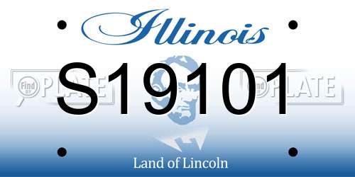 S19101 Illinois License Plate