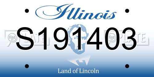 S191403 Illinois License Plate