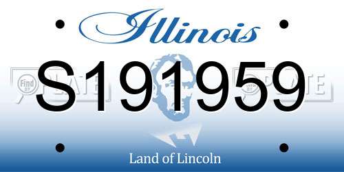 S191959 Illinois License Plate