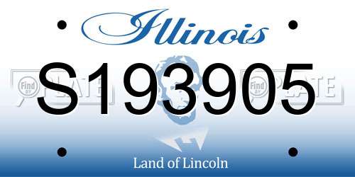 S193905 Illinois License Plate