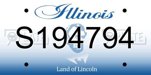 S194794 Illinois License Plate