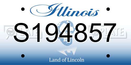 S194857 Illinois License Plate