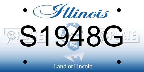S1948G Illinois License Plate