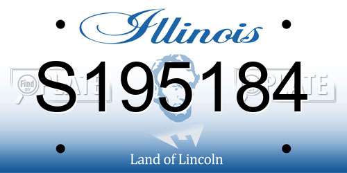 S195184 Illinois License Plate