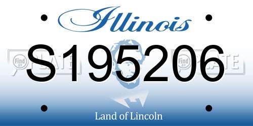 S195206 Illinois License Plate