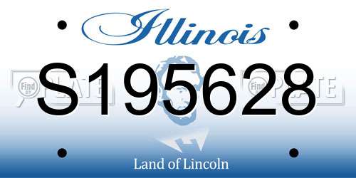 S195628 Illinois License Plate