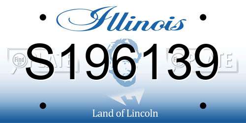 S196139 Illinois License Plate