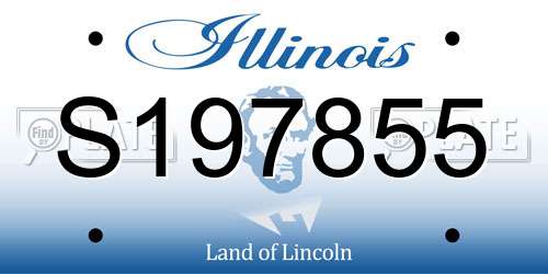 S197855 Illinois License Plate
