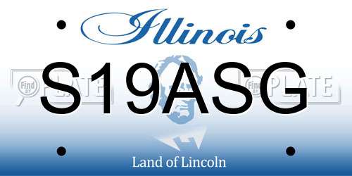 S19ASG Illinois License Plate