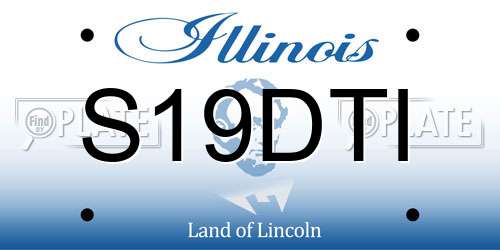 S19DTI Illinois License Plate