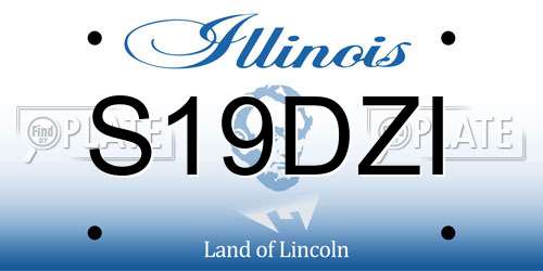S19DZI Illinois License Plate
