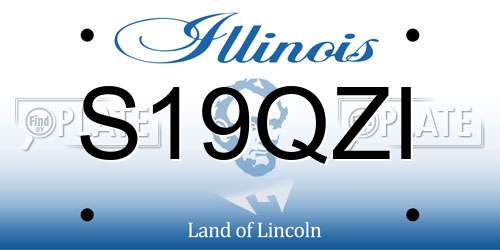S19QZI Illinois License Plate