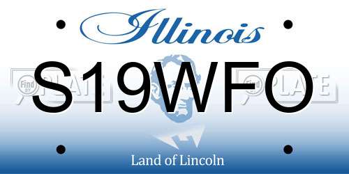 S19WFO Illinois License Plate